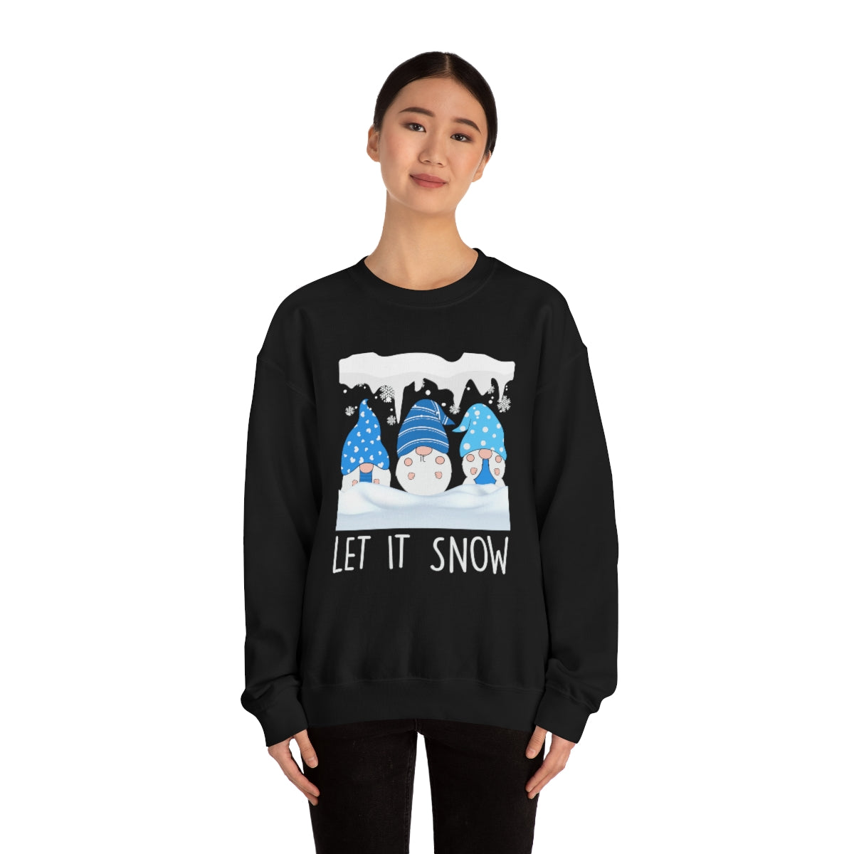 Let It Snow Gift Gnome HomesteadMerch Holi Sweatshirt, Her, Gift, Snow, Christmas – for
